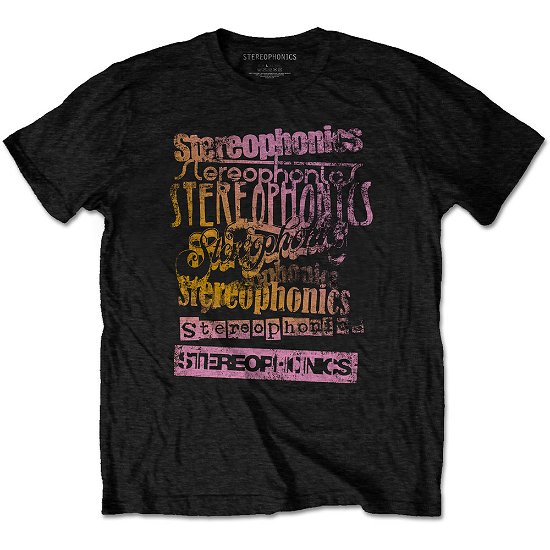 Cover for Stereophonics · Stereophonics Unisex T-Shirt: Logos (T-shirt) [size S] [Black - Unisex edition]