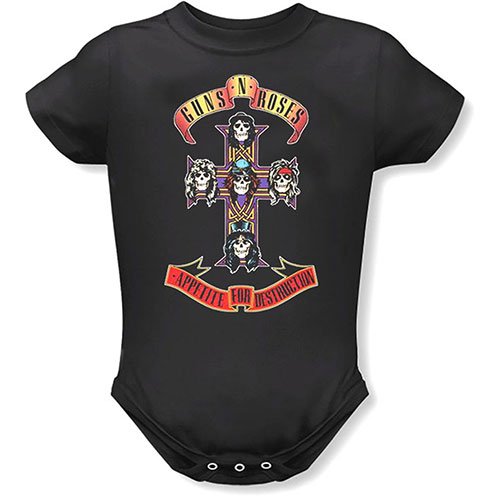 Cover for Guns N Roses · Guns N' Roses Kids Baby Grow: Child O' Mine Rose (0-3 Months) (CLOTHES) [size 0-6mths] [Black - Kids edition]