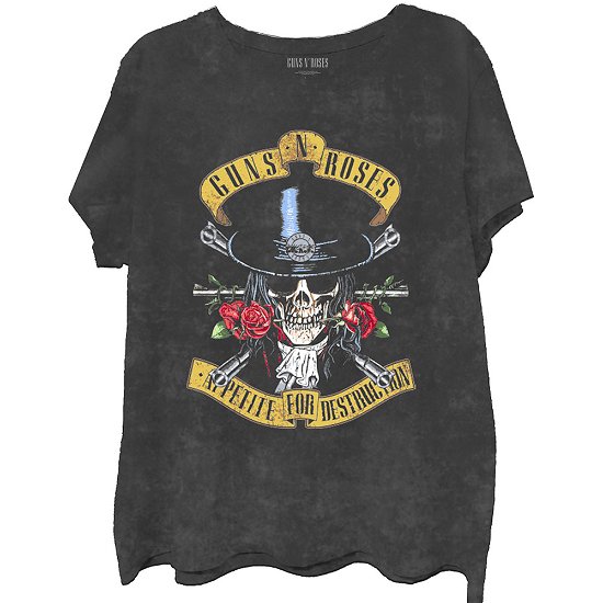 Guns N' Roses Unisex T-Shirt: Appetite Washed (Wash Collection) - Guns N Roses - Merchandise -  - 5056368669620 - 