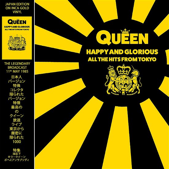 Cover for Queen · Happy And Glorious - All The Hits From Tokyo (Inca Gold Vinyl) (LP) (2019)