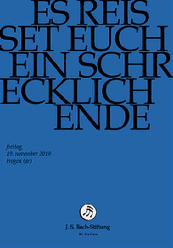 Cover for J.S. Bach-Stiftung / Lutz,Rudolf · Er Reisset Euch Ein Schrecklich (DVD) (2014)