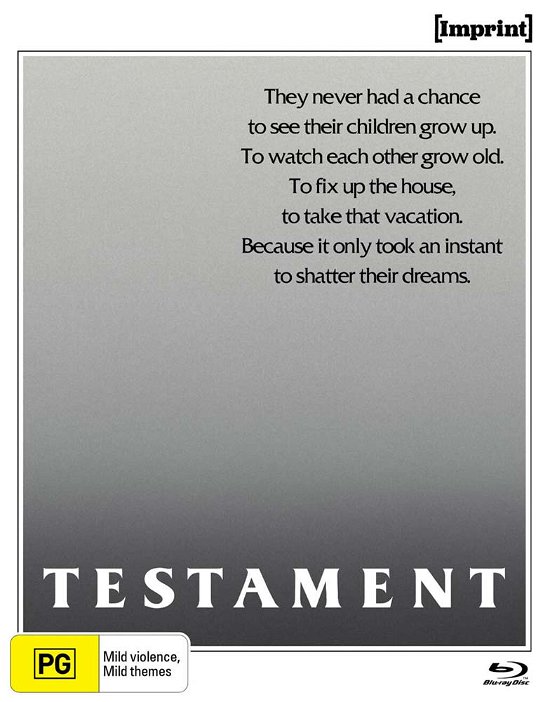 Testament - Blu - Filmes - DRAMA - 9337369031620 - 4 de novembro de 2022