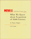 Cover for Helen Abadzi · What We Know about Acquisition of Adult Literacy: Is There Hope? (Paperback Book) (1994)