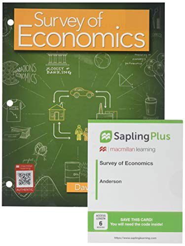 Cover for David Anderson · Loose-leaf Version for Survey of Economics &amp; SaplingPlus for Survey of Economics (Loose-leaf) (2019)