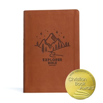 Cover for C. S. B. Bibles CSB Bibles by Holman · CSB Explorer Bible for Kids, Brown Mountains LeatherTouch, Indexed (Book) (2023)