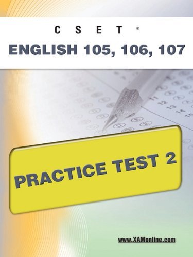 Cset English 105, 106 Practice Test 2 - Sharon Wynne - Libros - XAMOnline.com - 9781607871620 - 25 de abril de 2011