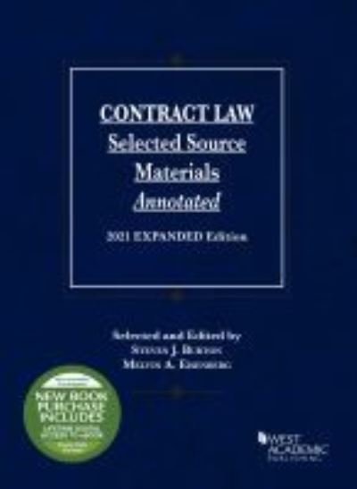 Cover for Steven J. Burton · Contract Law: Selected Source Materials Annotated, 2021 Expanded Edition - Selected Statutes (Paperback Book) (2021)