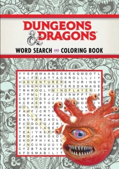 Cover for Editors of Thunder Bay Press · Dungeons and Dragons Word Search and Coloring (Book) (2023)