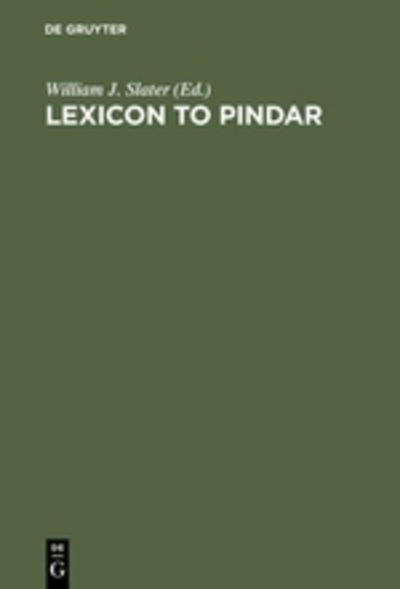 Cover for W.G. Slater · Lexicon to Pindar (Book) (1969)