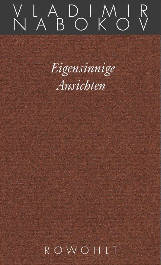 Cover for V. Nabokov · Eigensinnige Ansichten (Book)