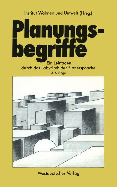 Cover for Inst Wohnen Und Umwelt · Planungsbegriffe (Paperback Book) [3. Aufl. 1978 edition] (1978)