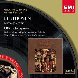 Cover for Otto Klemperer · Beethovenmissa Solemnis (CD) (2001)
