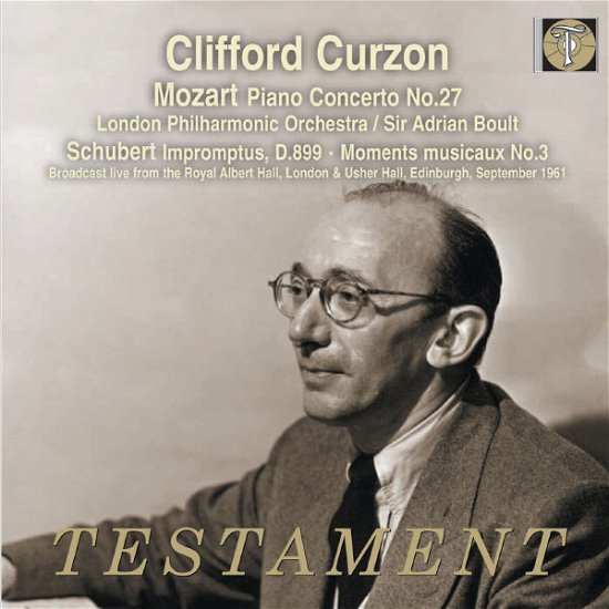 Cover for Curzon / Boult / London Philharmonic Orchestra · Mozart Piano Concerto No.27 (W.London Philharmonic/ Adrian Boult). Schubert The Four Impromptus (CD) (2017)