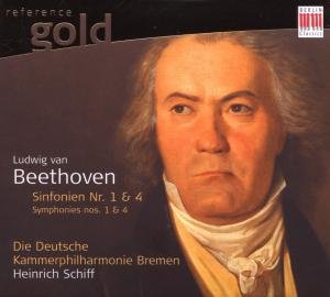 Cover for Beethoven / German Chamber Philharmonic / Schiff · Symphonies 1 &amp; 4 (CD) [Remastered edition] [Digipak] (2009)