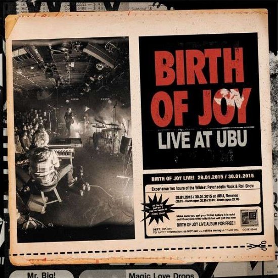 Cover for Birth of Joy · Live at Ubu (CD) (2018)