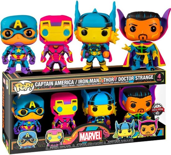 Cover for Marvel: Funko Pop! · Blacklight (4 Pieces) (N/A)