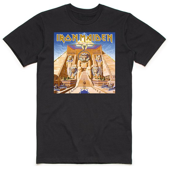Cover for Iron Maiden · Iron Maiden Unisex T-Shirt: Powerslave Album Cover Box (T-shirt) [size S] [Black - Unisex edition]