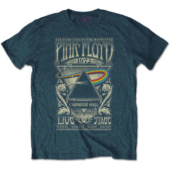 Cover for Pink Floyd · Pink Floyd Unisex T-Shirt: Carnegie Hall Poster (T-shirt) [size S] [Blue - Unisex edition]
