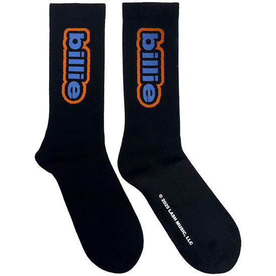 Cover for Billie Eilish · Billie Eilish Ladies Terry Socks: Outline Logo (Black) (UK Size 4 - 7) (Strümpfe) (2025)
