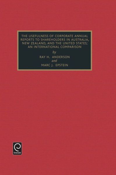 Cover for Usefulness of Corporate Annual Reports to Shareholders in Australia, New Zealand and the United States: An International Comparison - Studies in Managerial and Financial Accounting (Hardcover Book) (1996)