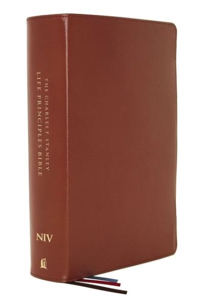 Cover for Thomas Thomas Nelson · NIV, Charles F. Stanley Life Principles Bible, 2nd Edition, Genuine Leather, Brown, Thumb Indexed, Comfort Print Holy Bible, New International Version (Book) (2020)