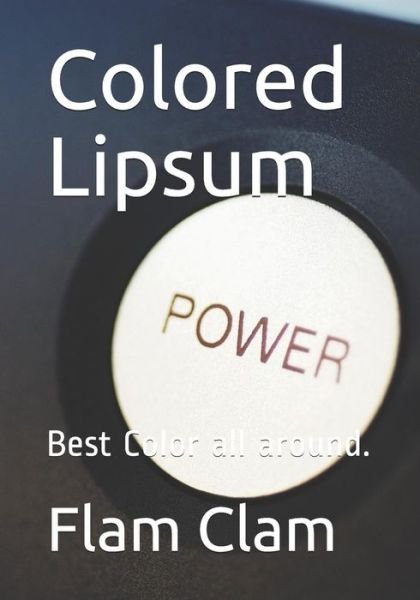 Cover for Nextcon Tri Butor · Colored Lipsum (Taschenbuch) (2019)