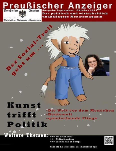 Cover for Hagen Ernst · Preussischer Anzeiger: Das Politische Monatsmagazin - Ausgabe  September/ Oktober 2014 (Paperback Book) [German edition] (2014)