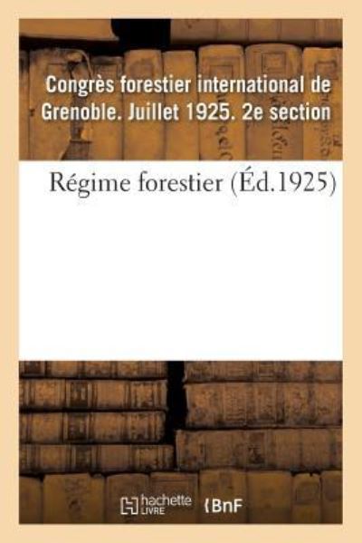 Cover for Congres Forestier Inter · Regime Forestier (Paperback Book) (2018)