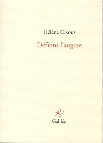 Cover for Helene Cixous · Defions l'augure (Paperback Book) (2018)