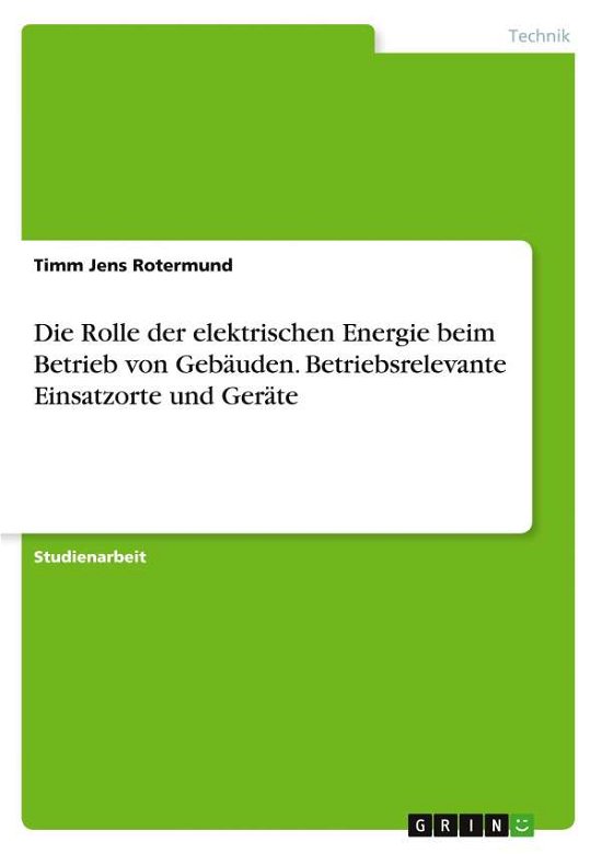 Cover for Rotermund · Die Rolle der elektrischen En (N/A)