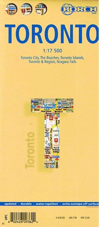 Toronto, Borch Map: Toronto City, The Beaches, Toronto Islands, Toronto & Region, Niagara Falls - Borch Map - Borch GmbH - Books - Borch GmbH - 9783866093621 - 2017