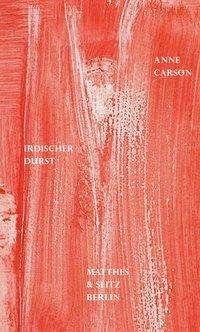Cover for Carson · Irdischer Durst (Book)
