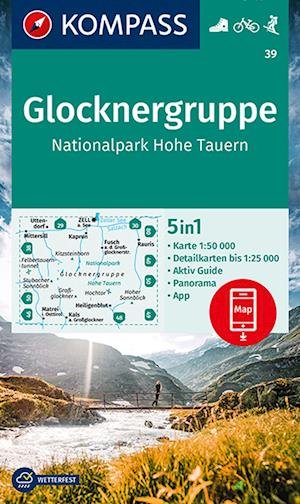 Kompass Wanderkarte: Glocknergruppe - Nationalpark Hohe Tauern - Mair-Dumont / Kompass - Kirjat - Skompa - 9783991212621 - maanantai 6. syyskuuta 2021