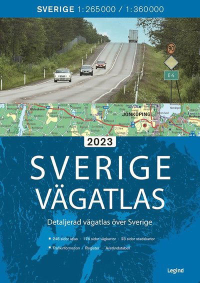 Cover for Sverige vägatlas 2023 (Paperback Book) (2023)