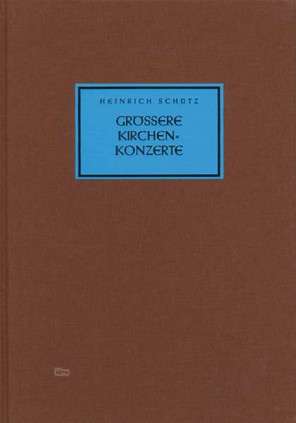 Cover for Schütz · Größere Kirchenkonzerte, Partitu (Book)