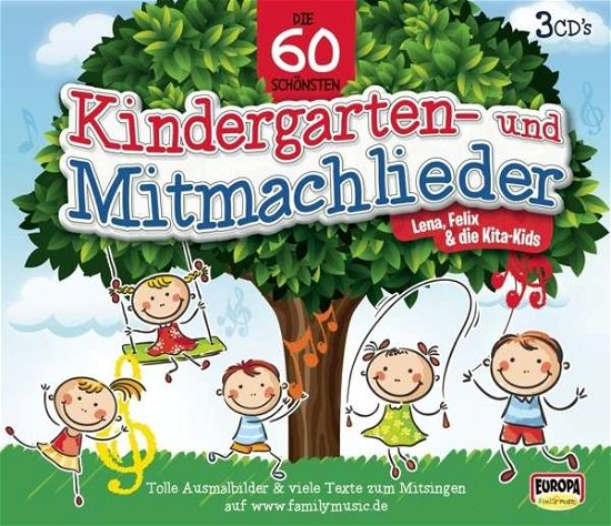 Cover for Lena,felix &amp; Die Kita-kids · Die 60 Schönsten Kindergarten- Und Mitmachlieder (CD) (2015)