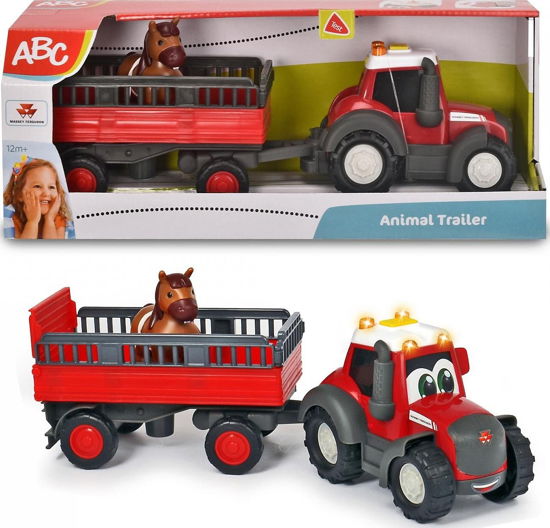 ABC Massey Ferguson met Trailer en Paard - Abc - Koopwaar - Dickie Spielzeug - 4006333074622 - 