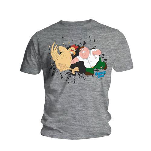 Family Guy Unisex T-Shirt: Chicken Fight - Family Guy - Fanituote - Unlicensed - 5023209256622 - maanantai 16. elokuuta 2010