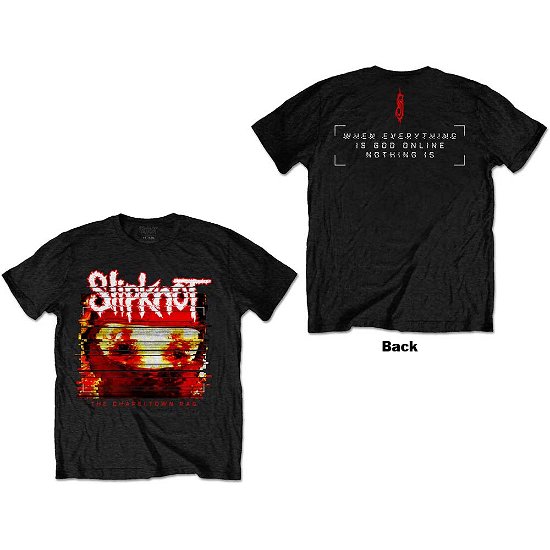 Slipknot Unisex T-Shirt: Chapeltown Rag Glitch (Back Print) - Slipknot - Koopwaar -  - 5056561024622 - 
