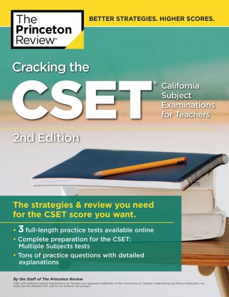 Cracking the CSET (California Subject Examinations for Teachers) - Professional Test Prep - Princeton Review - Kirjat - Random House USA Inc - 9780525567622 - tiistai 13. marraskuuta 2018