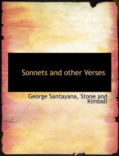 Cover for George Santayana · Sonnets and Other Verses (Paperback Book) (2010)