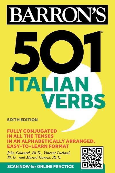 Cover for Barron's Educational Series · 501 Italian Verbs, Sixth Edition - Barron's 501 Verbs (Paperback Book) [Sixth edition] (2024)