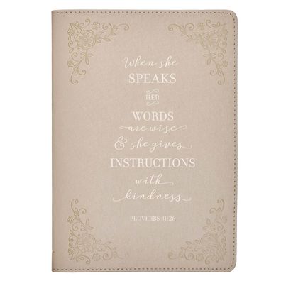 Journal Classic Ivory When She - Christian Art Gifts Inc - Książki - Christian Art Gifts Inc - 9781642724622 - 5 marca 2020