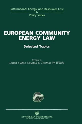 Cover for David S. Macdougall · European Community Energy Law:Selected Topics (Hardcover Book) (1994)