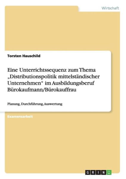 Cover for Hauschild · Eine Unterrichtssequenz zum T (Book) [German edition] (2011)