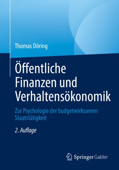 Cover for Thomas Döring · Öffentliche Finanzen und Verhaltensökonomik (Book) (2022)