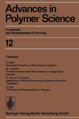 Cover for H. J. Cantow · Advances in Polymer Science: Fortschritte Der Hochpolymeren-Forschung - Advances in Polymer Science (Paperback Book) [Softcover Reprint of the Original 1st 1973 edition] (2013)