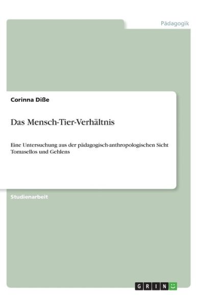 Cover for Diße · Das Mensch-Tier-Verhältnis (Book)