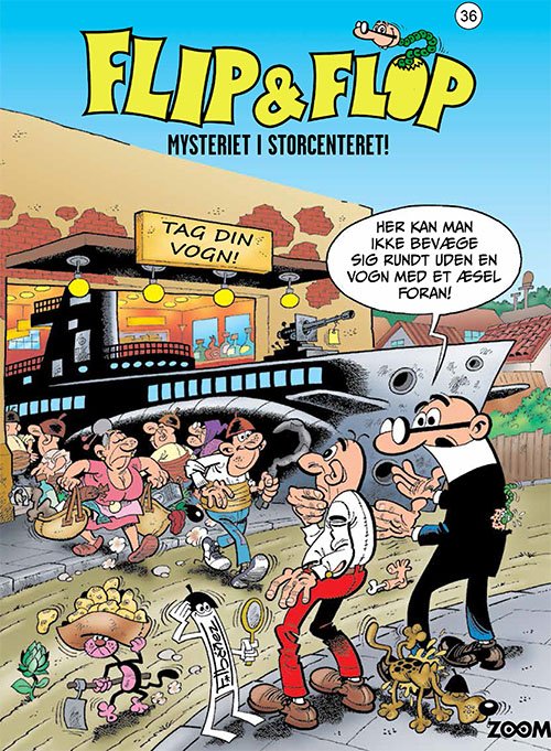 Cover for F. Ibáñez · Flip &amp; Flop: Flip &amp; Flop 36: Mysteriet i storcenteret! (Hæftet bog) [1. udgave] (2024)