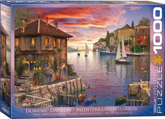 Cover for Mediterranean Harbor · Dominic Davison (1000 Stukjes) (Puslespill) (2020)